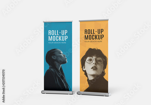 Roll-Up Banner Mockup PSD