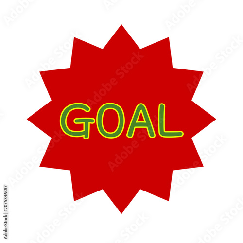 Vector Text Illustration of Goal.