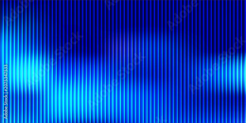 Futuristic Blue Background, Fractal Window Glass Background with Gradient, Wavy  and Iridescent Stripes