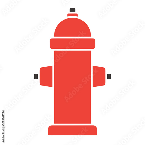 Red fire hydrant vector icon
