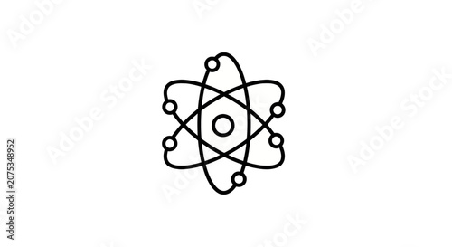 Photos Atomic model with nucleus and orbiting electrons