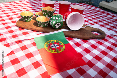 Portugal Football Party with Cakes, Bunting and Match Day Celebrations