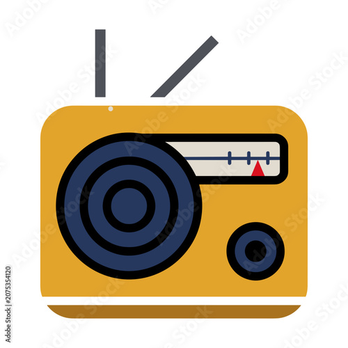 Retro Radio Vector Illustration