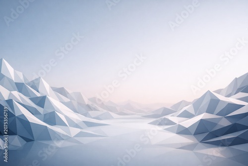 Dynamic Low Poly Polygon Abstract Landscape Background