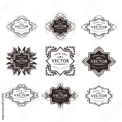 Vintage vector labels and badges