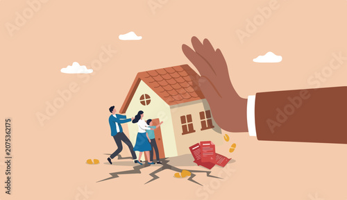 Photos Eviction and mortgage debt, foreclosure difficulty payback bank mortgage loan co
