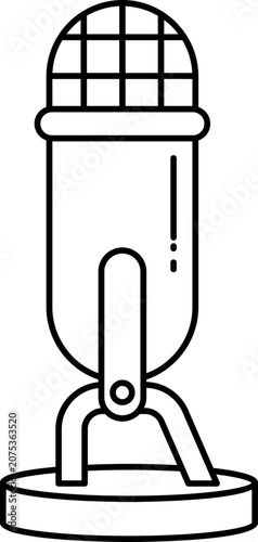Tableau sur toile Studio Condenser Microphone Icon