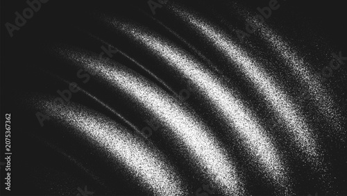 Fotografía Stippling wave pattern formed by thousands of white dots