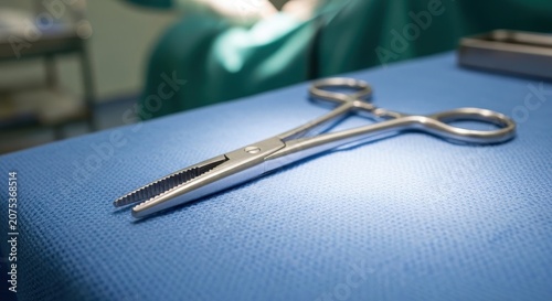 Surgical Scissors Positioned in Operating Room for Precision Surgery