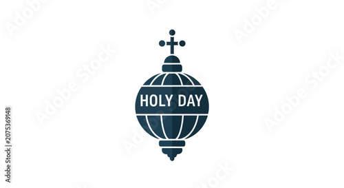Minimalist Holy Day religious emblem with a stylized dome and cross icon.