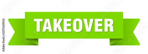 Obraz na płótnie takeover ribbon isolated on transparent background
