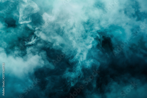 Steam rising in cold air, atmospheric texture in dark teal tones  