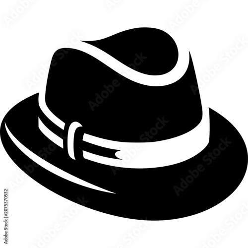 Fedora Hat Icon Vector