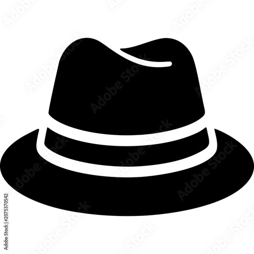 Fedora Hat Icon Vector