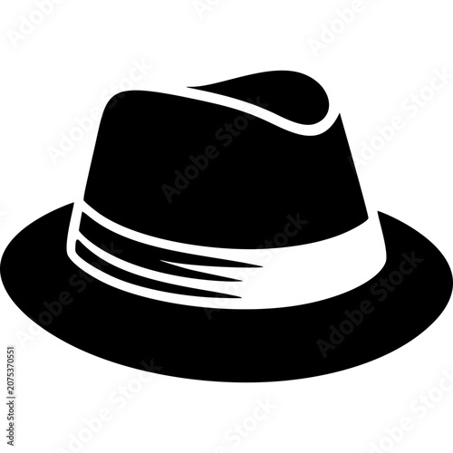 Fedora Hat Icon Vector