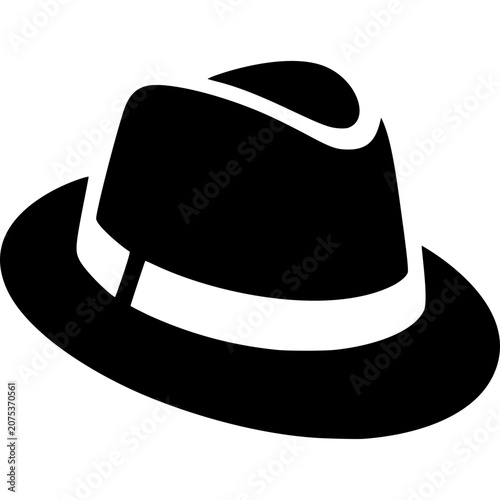 Fedora Hat Icon Vector