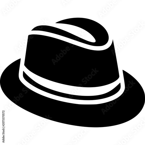 Fedora Hat Icon Vector