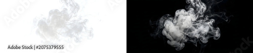 Foto Smoke realistic white swirling cloud overlay for creative visuals with PNG, Tran