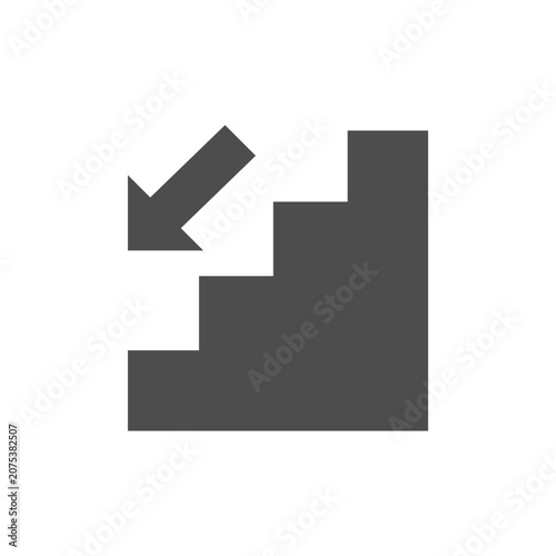Tableau sur toile Downstairs movement direction glyph icon