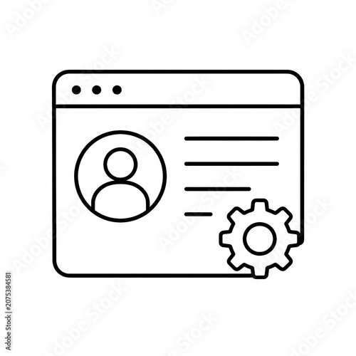 User profile settings icon design.