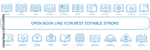 Bild auf Leinwand Book icons set