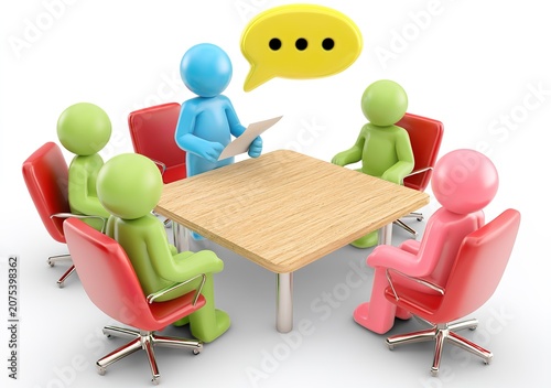 Business Meeting with Discussion and Presentation