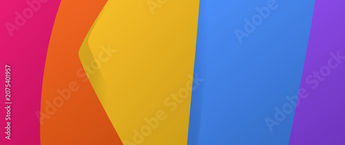 Vibrant abstract background with fluid wavy shapes in blue, orange, and yellow. Modern graphic design banner perfect for web headers, digital displays, and creative presentations.