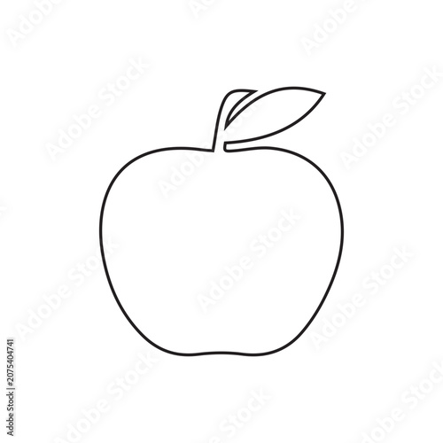 Simple Apple Line Icon