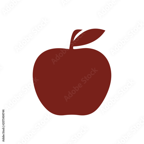 Dark Red Apple Icon