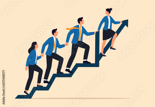 Photos Career level, job position or company hierarchy, challenge to improve or career