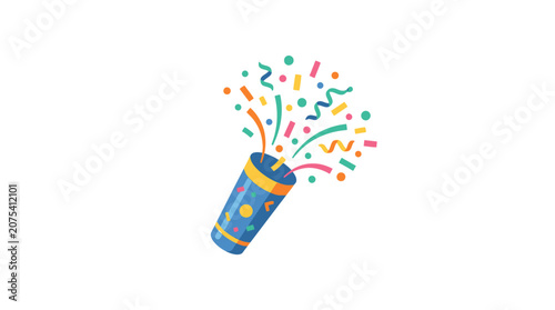 Foto Colorful Party Popper Celebratory Item.