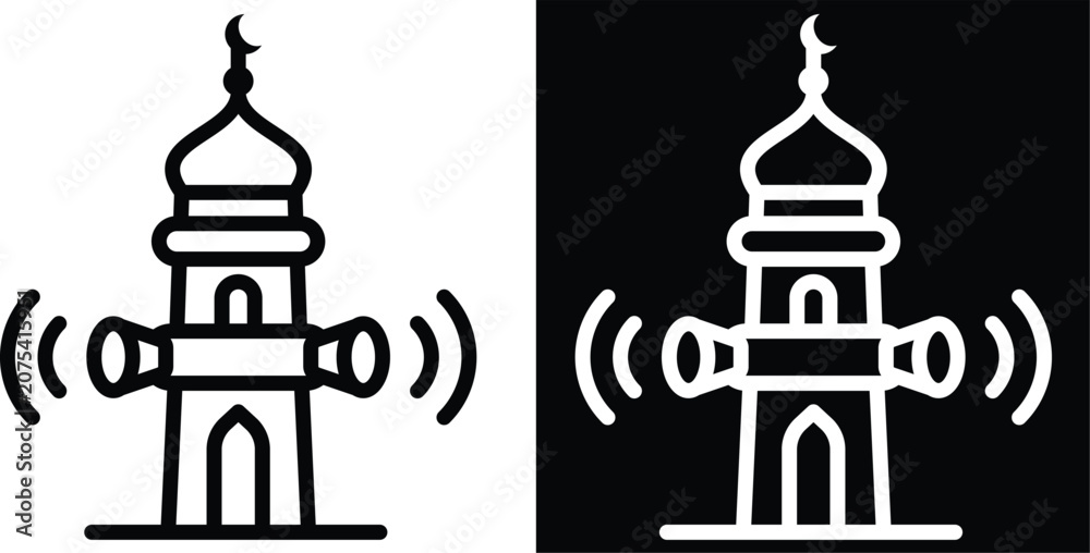 Obraz premium call Two-tone version in black and white background