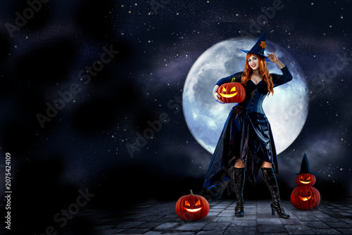 Konstfotografi Witch on Halloween