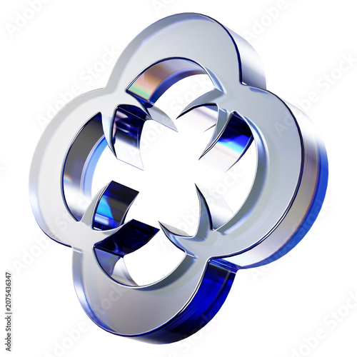 3d Render Abstract Dispersion Glass, Isolated holographic spectrum shape, Futuristic modern minimalist Y2K aesthetic, Transparent background, 3d illustration for UI or Web Design