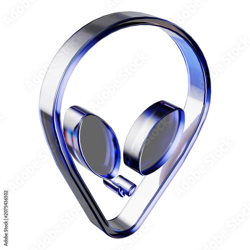 3d Render Abstract Dispersion Glass, Isolated holographic spectrum shape, Futuristic modern minimalist Y2K aesthetic, Transparent background, 3d illustration for UI or Web Design