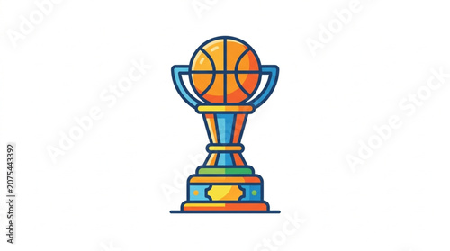 Basketball Trophy Award Championship Victory Prize.