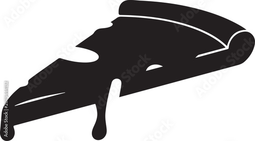 Black paint, dripping liquid, abstract art, vector icon
