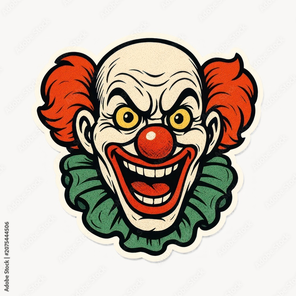 Obraz premium Vintage clown face illustration