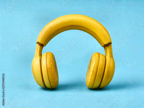 Banana shaped wireless headphones concept