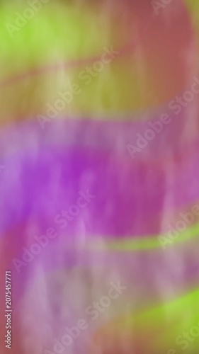 Vertical Abstracts Smoke Abstract background with blurred green, purple, and pink colors for modern design projects. Smooth motion suitable for presen