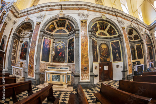 Tableau sur toile BERGAMO, ITALY - JUNE 30, 2019: Interior of the church Chiesa di San Pancrazio