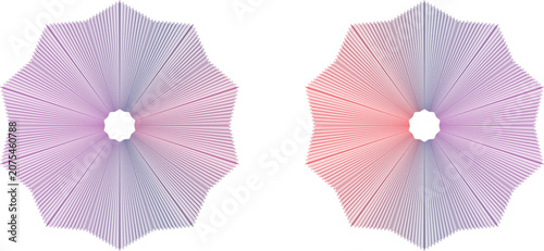 Fotografía Abstract geometric guilloche vector rosette pattern for certificate and currency design