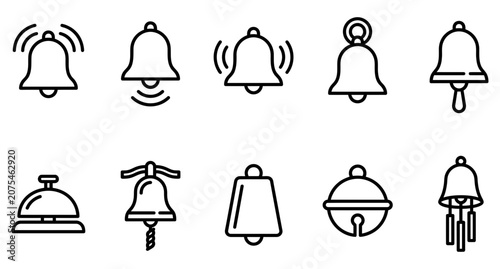 Bell Icons Vector Illustration Set