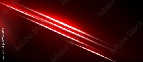 Bild auf Leinwand Abstract red lines cross dark background