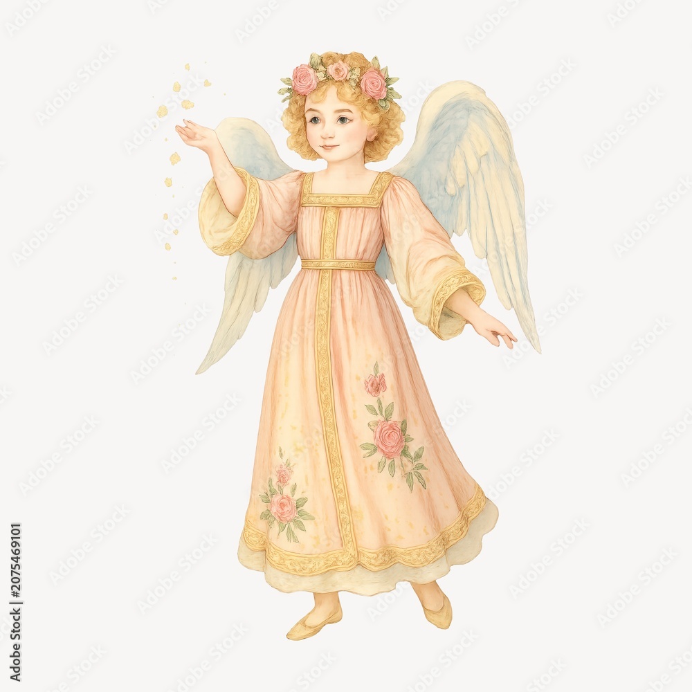 Obraz premium Charming angelic figure illustration