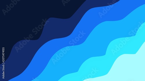 Abstract blue wave motion background animation