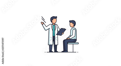 Doctor and patient in consultation.