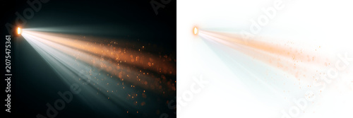 Photos Transparent png of dual light beams with warm cool glow particles overlay cinema