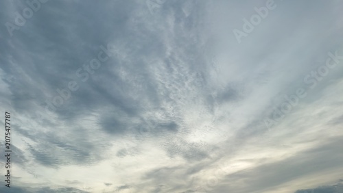 Obraz na płótnie Beautiful white clouds scattered across a bright blue sky