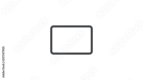 Simple Black Rectangle Shape Icon.